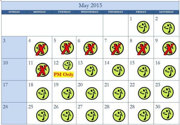 ZKo 2015 Vacation Schedule Calendar